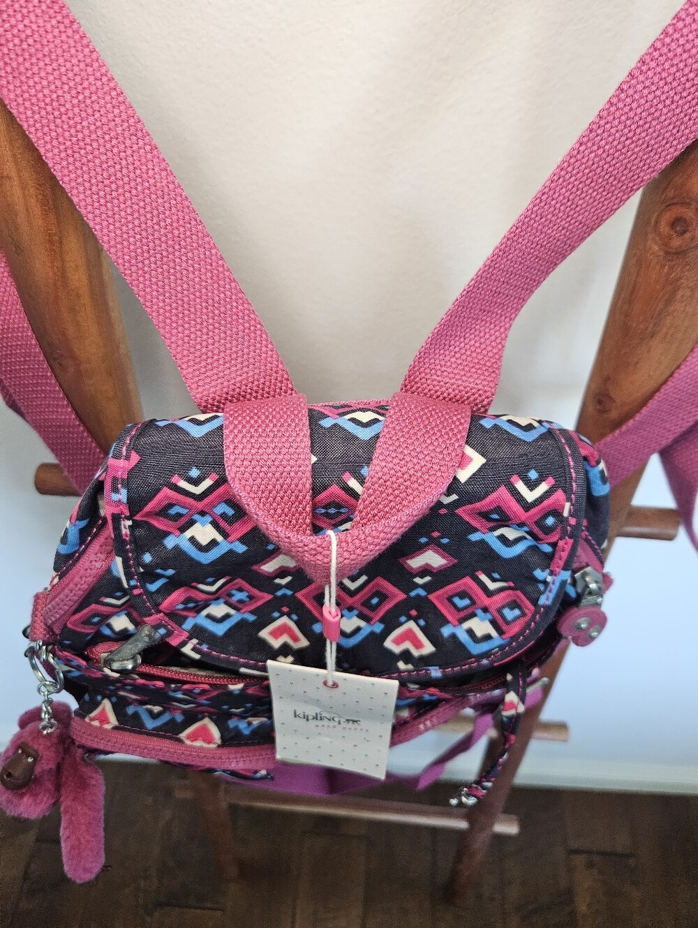 Kipling Geometric City Zip Convertible Backpack - Picture 8 of 13